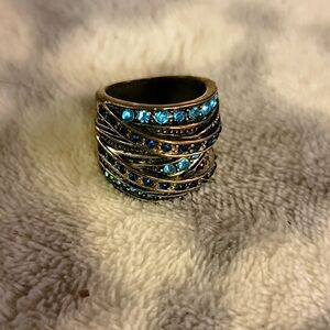 Topaz blue fashion ring